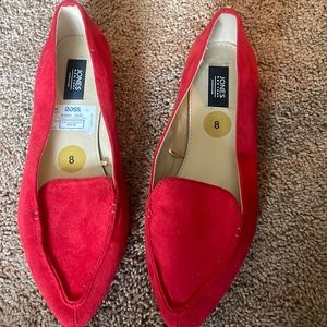 Jones of New York red suede flats